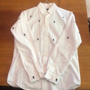 RL Skull and Crossbones Casual Button-down